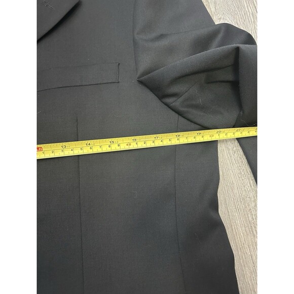 Cianni Cellini Men's 100% Wool Black Suit Set 2 Piece Jacket Sz 40S Pants Sz 34S - Picture 8 of 16